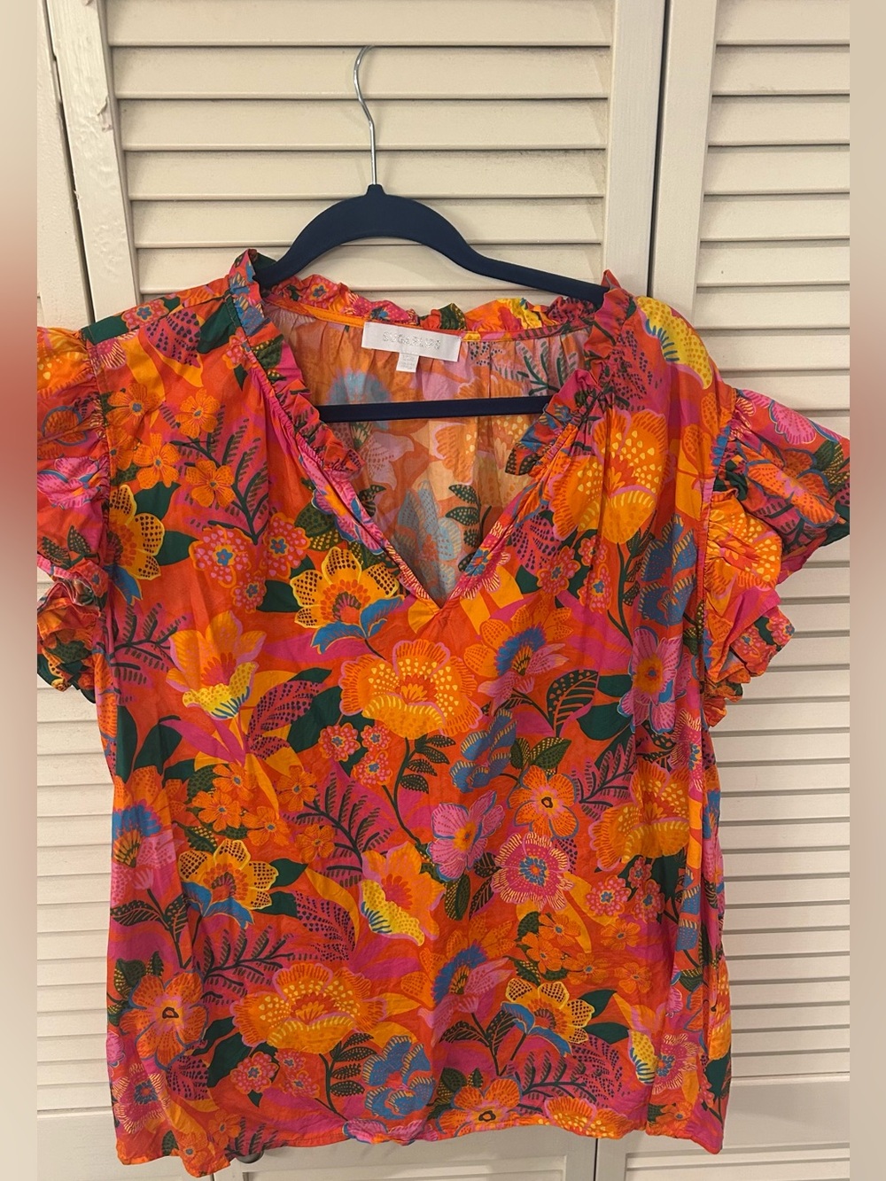 Sugar Lips Orange Floral Cotton Top |